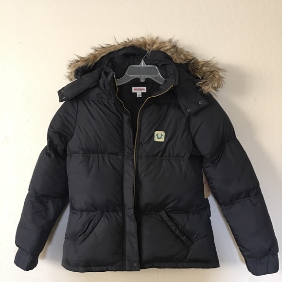 True Religion Womens Quilted Puffer 